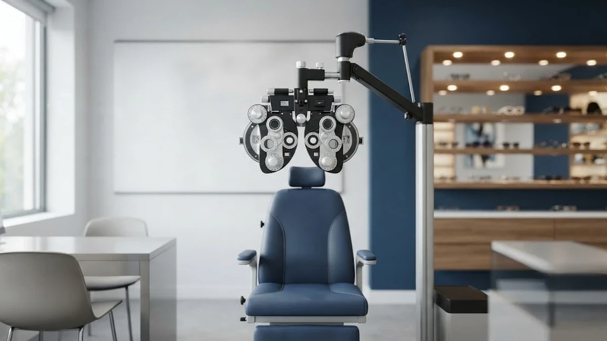 غرفة فحص نظر حديثة ومجهزة بأحدث الأجهزة الطبية الرقمية للكشف الدقيق في المدينة المنورة